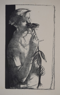 o.T. Mädchen mit Blume (Richter Hans Theo)