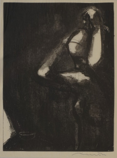 Mädchenakt beim frisieren (Richter Hans Theo)