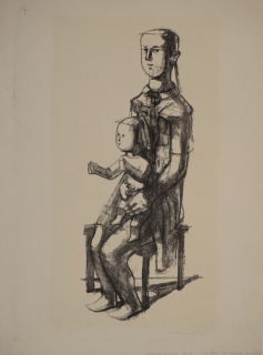 Sitzendes Mädchen mit Puppe (Richter Hans Theo)