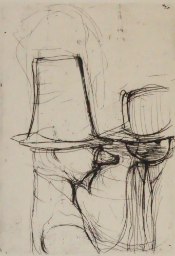Bl.3 2 männliche Masken mit Hut (Richter Hans Theo)