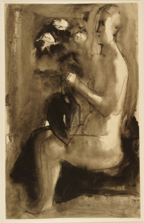 o.T. (Mädchen mit Blumen) (Richter Hans Theo)