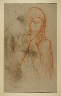 o.T. (Mädchenhalbfigur mit Hut) (Richter Hans Theo)