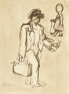 o.T. (Mann mit Tasche) (Rudolph Wilhelm)