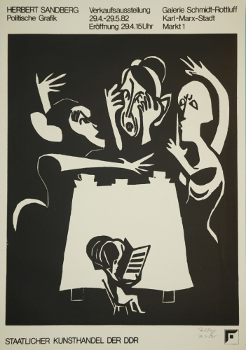 Ausstellungsplakat Gal. Schmidt-Rottluff (Sandberg Herbert)