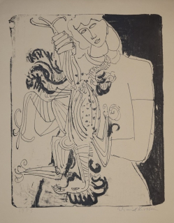 Frau mit Hahn (Schmidt-Kirstein Helmut)