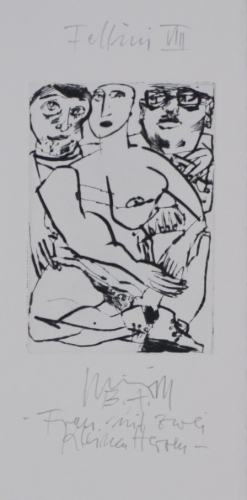 Fellini VIII - Frau mit zwei kleinen Herren (Schnürpel Peter)