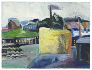 Landschaft mit Strohfeim (Schnürpel Peter)
