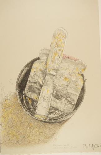 Gipsnapf und Spachtel (Schwarz Reiner)