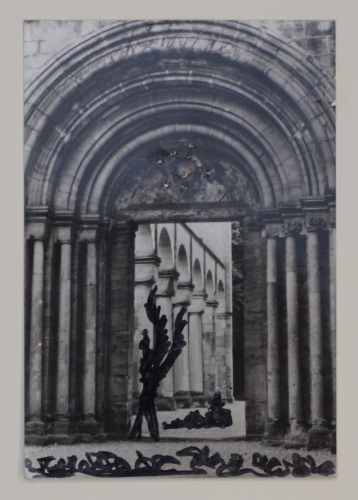 Kleines Triptychon Paulinzella Portal der Klosterruine (Strawalde)