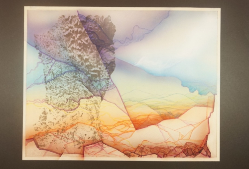 o.T. kosmische Landschaft (Sylvester Peter)