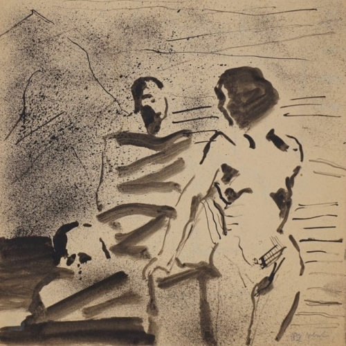 o.T. (Figuren am Strand) (Vent Hans)