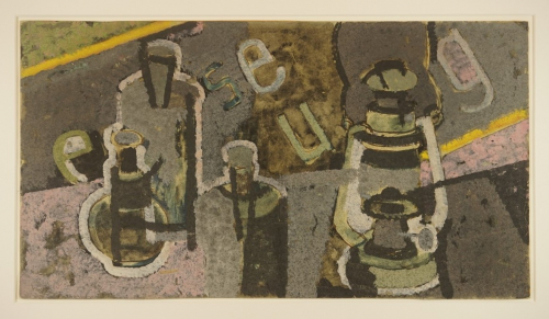 Stilleben mit Petroleumlampe (Wigand Albert)