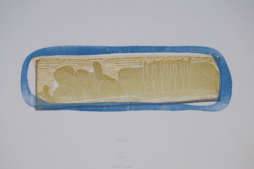 Komm zu den Pappeln, ja komm in die helle Aue; dort schweigt di Stimme über dem Lächeln (Altenbourg Gerhard)