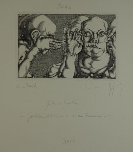 Bl.22 Gretchen, Lieschen u.a, am Brunnen (Zettl Baldwin)