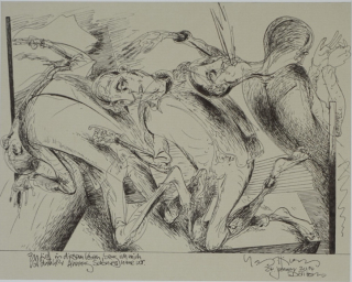 zu tief in diesem Leben, beug ich voll dunkler Ahnung schon ins neue vor (Hirsch Karl-Georg)