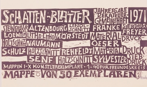 Textblatt der Mappe 