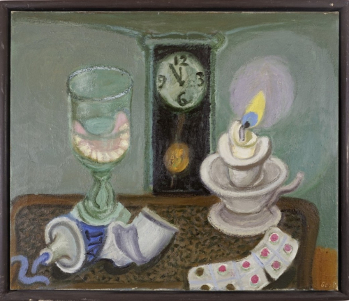 Stilleben mit Uhr und Kerze (Graf Peter)