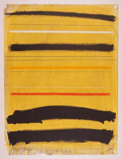 Komposition mit Horizontalen auf Gelb (Hahn Bernd)