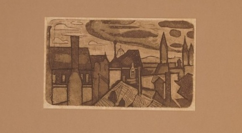 Stadtbild ( auf Mappeneinband) (Körnig Hans)