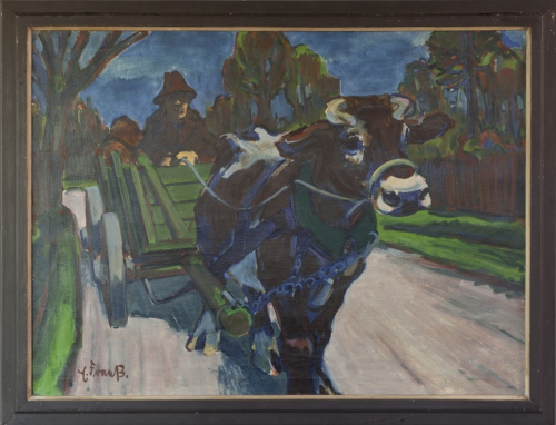 Bauer mit Kuhgespann (Fraaß Erich)