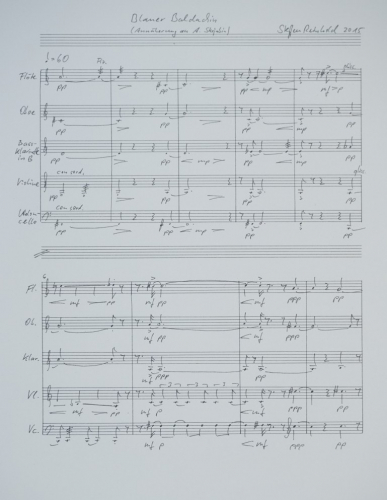Notenblatt Blauer Baldachin-Annäherung an A. S. (Reinhold Steffen)