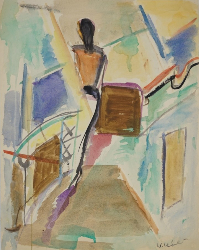 Figur in einem Lichtkegel (Leber Wolfgang)