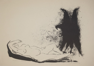 Schlafende mit Raubvogel (Balden Theo)