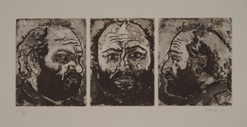 Bl.3 o.T. 3 Selbstportraits (Wenzel Jürgen)
