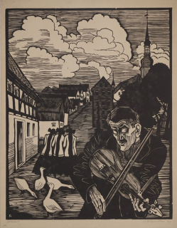 Der sorbische Geiger von Crostwitz (Kirchgang) (Felixmüller Conrad)