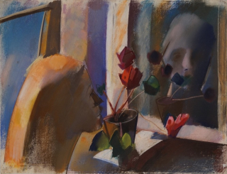 o.T. (Mädchen mit Spiegel) (Herbig Otto)