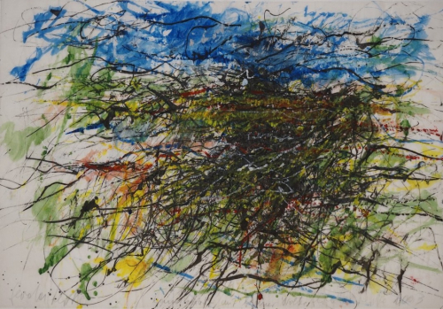 Landschaft mit blauer Wolke (Lepke Gerda)