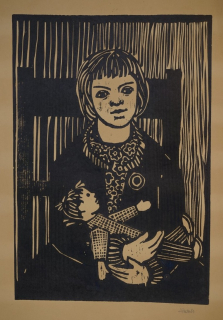 o.T. Mädchen mit Puppe (Hirsch Karl-Georg)