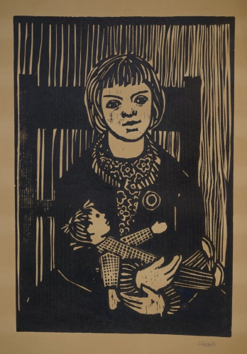 o.T. Mädchen mit Puppe (Hirsch Karl-Georg)