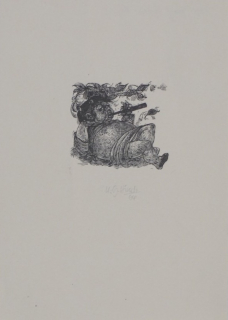 o.T. Amor im Gras liegend (Hirsch Karl-Georg)