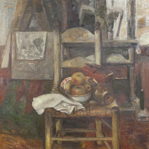 Stilleben auf Worpsweder Stuhl (Metzkes Harald)