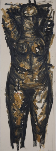 o.T. (Stehender Akt mit gekreuzten Armen)  (Böhme Lothar)