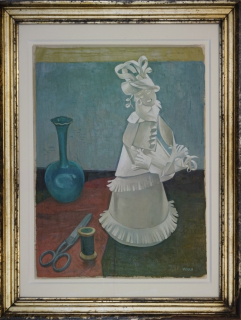 Stillleben mit Papierschnittpuppe (Wolff Willy)