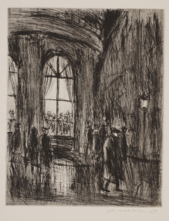 o.T. (Passanten vor Ballsaal) (Mohr Arno)