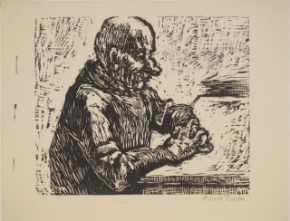 o.T. Alter am Tisch (Rudolph Wilhelm)