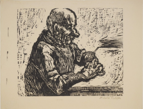 o.T. Alter am Tisch (Rudolph Wilhelm)