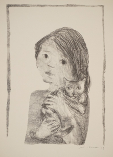 o.T. (Mädchen mit Katze) (Mohr Arno)