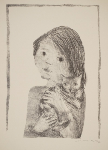 o.T. (Mädchen mit Katze) (Mohr Arno)