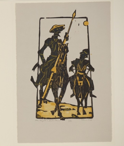 Bl.14 Don Quichote u. Sancho Pansa (Zaumseil Peter)