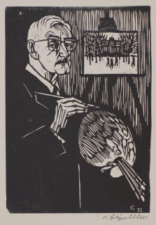 Selbstporträt vor Staffelei (Felixmüller Conrad)