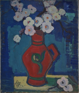 Stilleben Vase mit blühenden Zweigen (Wolfgang Alexander)