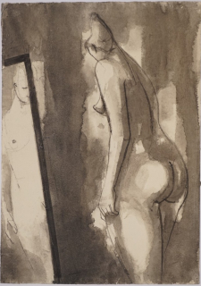 o.T. (Rückenakt vor Spiegel) (Richter Hans Theo)