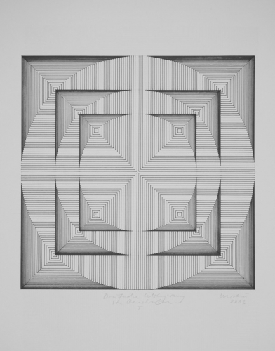 Dreifache Überlagerung von Quadraten I (Werdin Susanne)