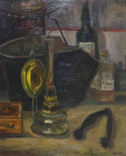 Stillleben mit Petroleumlampe (Wolfgang Alexander)