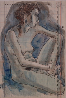 o.T. (Sitzender Akt) (Giebe Hubertus)