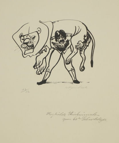 o.T. Zirkus - Löwendressur (Hegenbarth Josef)